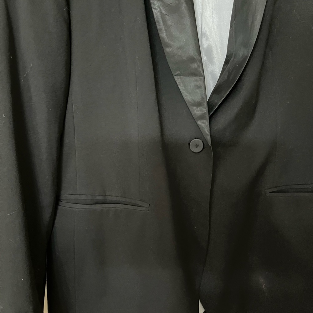 a.n.a Black Tuxedo Blazer with Satin Lapel - Picture 4 of 6
